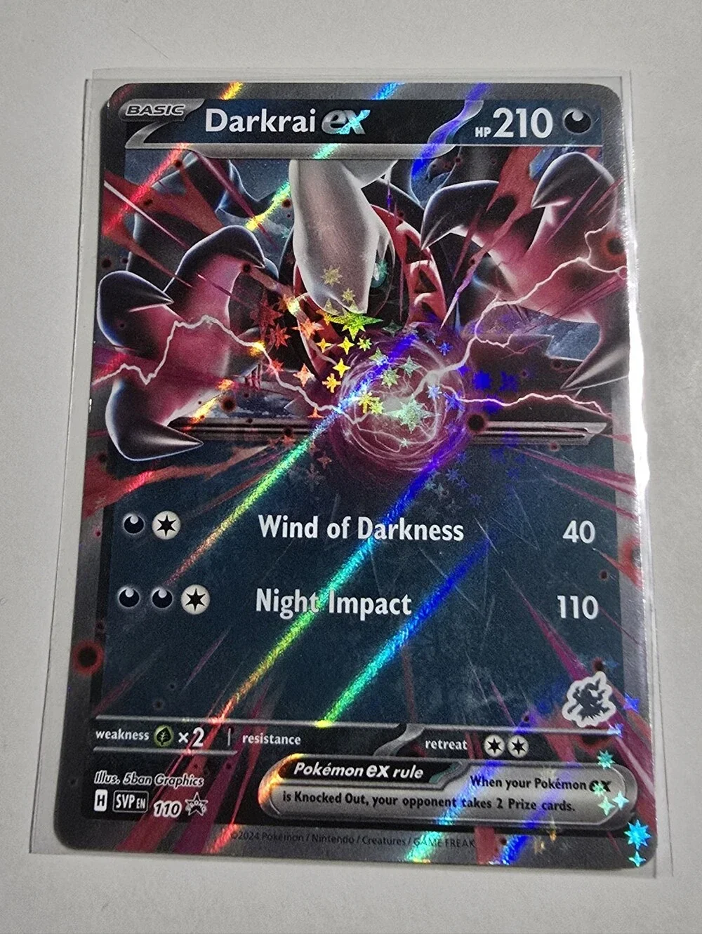 Pokemon Darkrai ex SVP 110 Battle Academy 2024 Black Star Promo Holo Rare NM